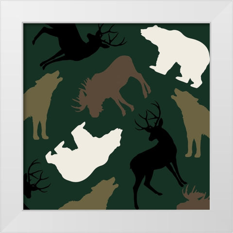 Animal Crackers II White Modern Wood Framed Art Print by Sasha