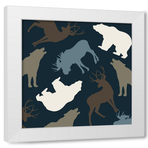 Animal Crackers III White Modern Wood Framed Art Print by Sasha