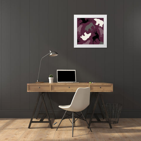 Animal Crackers IV White Modern Wood Framed Art Print by Sasha