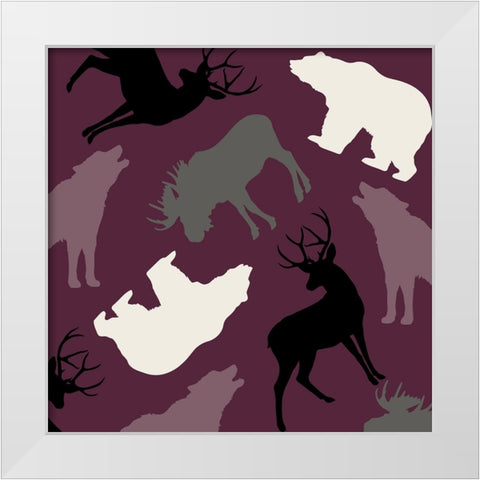 Animal Crackers IV White Modern Wood Framed Art Print by Sasha