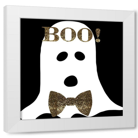 Gentleman Ghost White Modern Wood Framed Art Print by Sasha