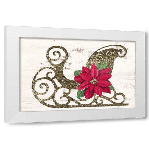 Sleigh Petals I White Modern Wood Framed Art Print by Sasha
