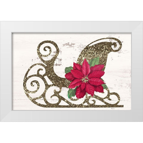 Sleigh Petals I White Modern Wood Framed Art Print by Sasha