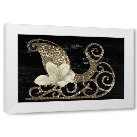 Sleigh Petals II White Modern Wood Framed Art Print by Sasha