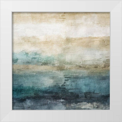 Horizon White Modern Wood Framed Art Print by Sasha