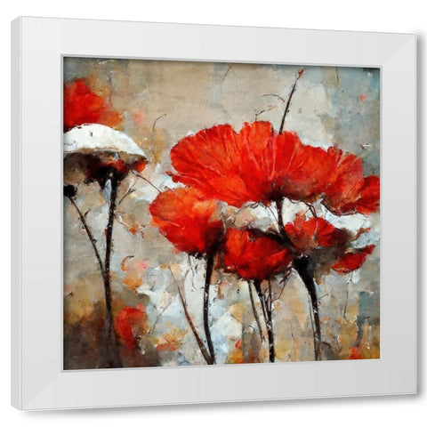 Poppy Playhouse II White Modern Wood Framed Art Print by Sasha