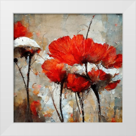 Poppy Playhouse II White Modern Wood Framed Art Print by Sasha