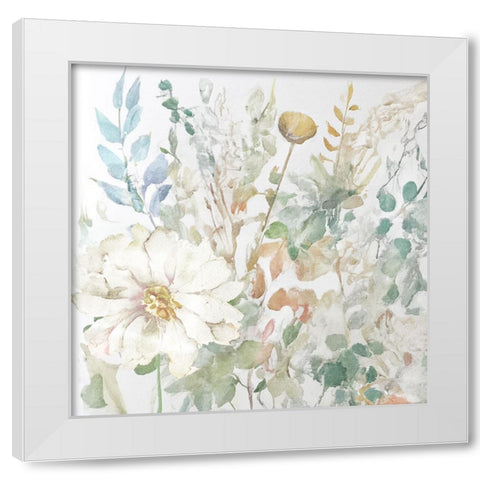 Soft Touches Two White Modern Wood Framed Art Print by Sasha