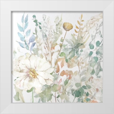 Soft Touches Two White Modern Wood Framed Art Print by Sasha