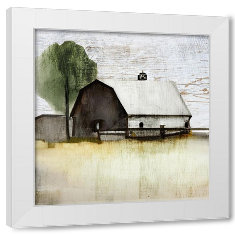 The White Barn I White Modern Wood Framed Art Print by Sasha