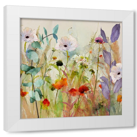 Untamed White Modern Wood Framed Art Print by Sasha