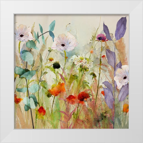 Untamed White Modern Wood Framed Art Print by Sasha