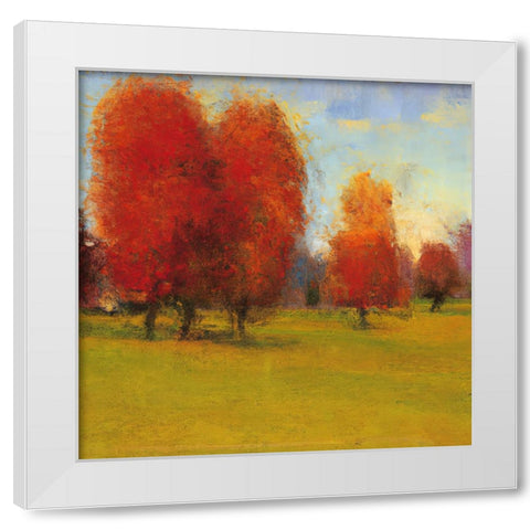Vermilion White Modern Wood Framed Art Print by Sasha