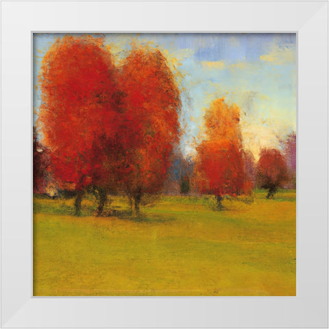 Vermilion White Modern Wood Framed Art Print by Sasha