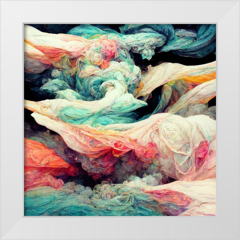 K Dreams II White Modern Wood Framed Art Print by Sasha