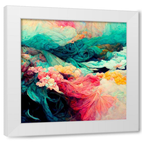 K Dreams V White Modern Wood Framed Art Print by Sasha