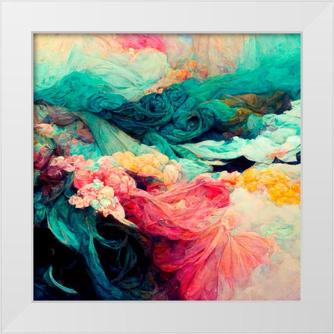 K Dreams V White Modern Wood Framed Art Print by Sasha