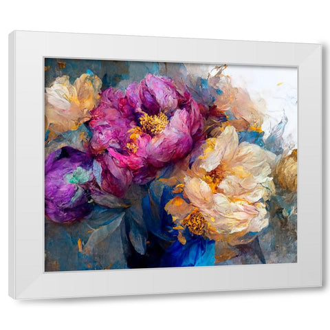 Peony Opera I White Modern Wood Framed Art Print by Sasha