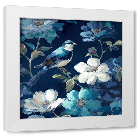 Azul II White Modern Wood Framed Art Print by Sasha