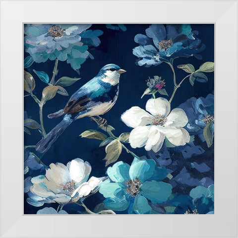 Azul II White Modern Wood Framed Art Print by Sasha