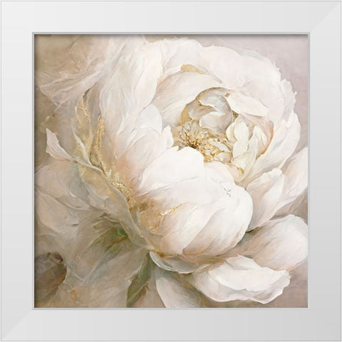 Peony Poses II White Modern Wood Framed Art Print by Sasha