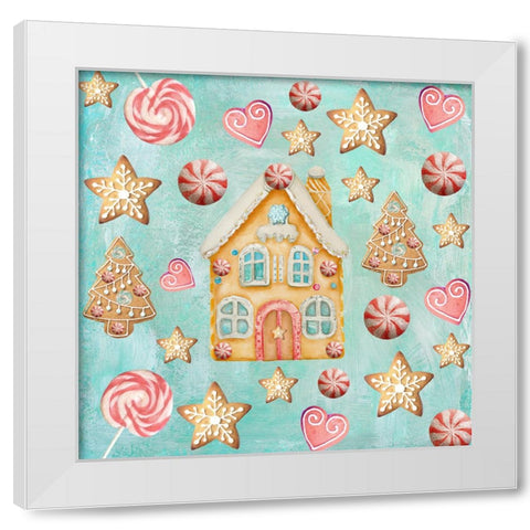 Gingerbread Land I White Modern Wood Framed Art Print by Sasha