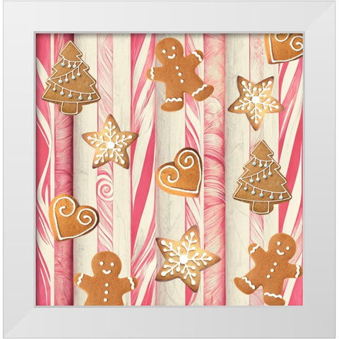 Gingerbread Land II White Modern Wood Framed Art Print by Sasha