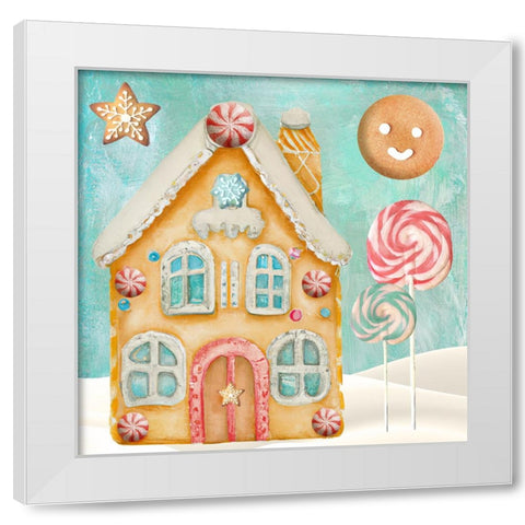 Gingerbread Land IV White Modern Wood Framed Art Print by Sasha