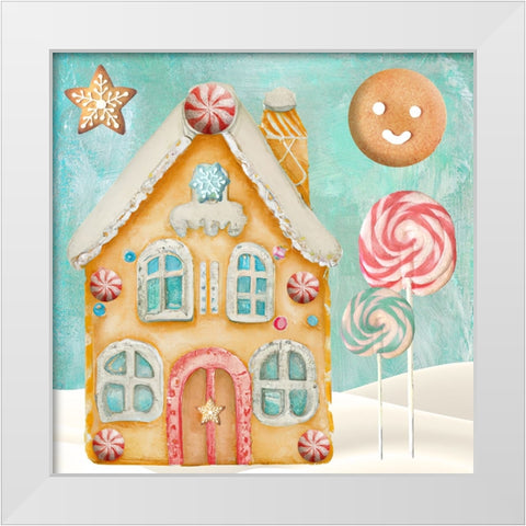 Gingerbread Land IV White Modern Wood Framed Art Print by Sasha