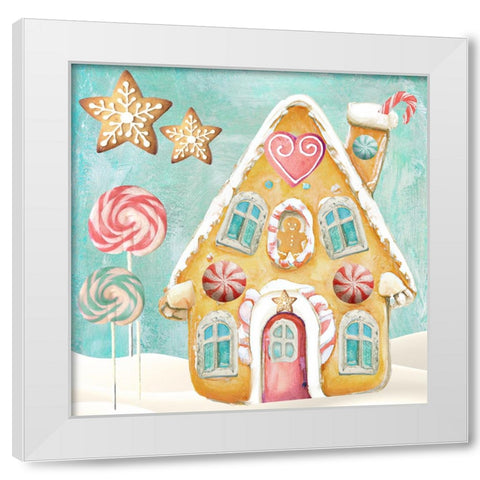 Gingerbread Land V White Modern Wood Framed Art Print by Sasha