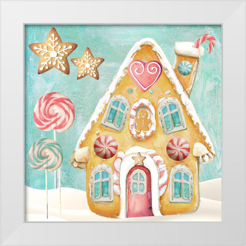 Gingerbread Land V White Modern Wood Framed Art Print by Sasha