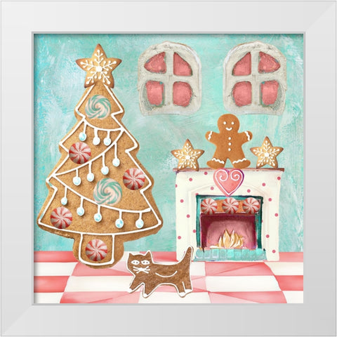 Gingerbread Land VII White Modern Wood Framed Art Print by Sasha