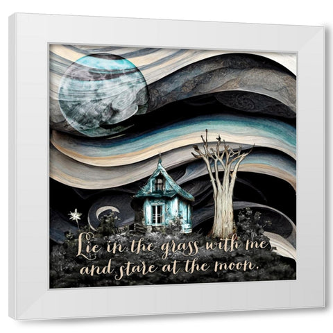 Life in the Grass White Modern Wood Framed Art Print by Sasha