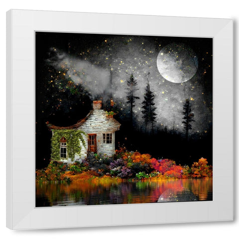 Fairy Forest II White Modern Wood Framed Art Print by Sasha