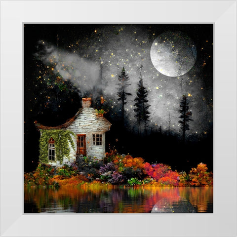 Fairy Forest II White Modern Wood Framed Art Print by Sasha