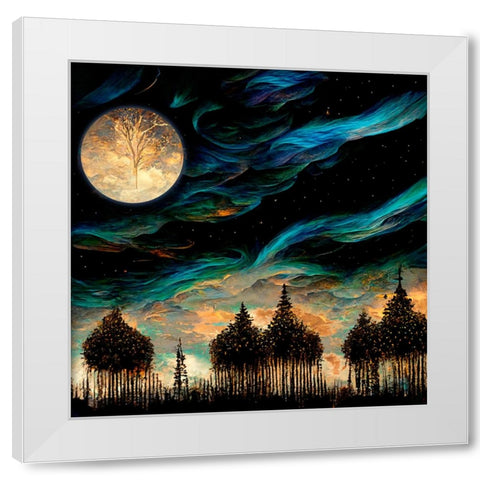 Fairy Forest III White Modern Wood Framed Art Print by Sasha