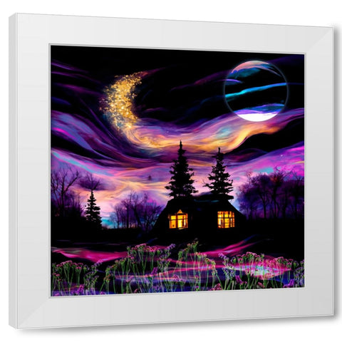 Fairy Forest IV White Modern Wood Framed Art Print by Sasha