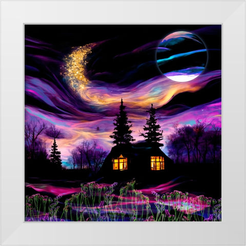 Fairy Forest IV White Modern Wood Framed Art Print by Sasha