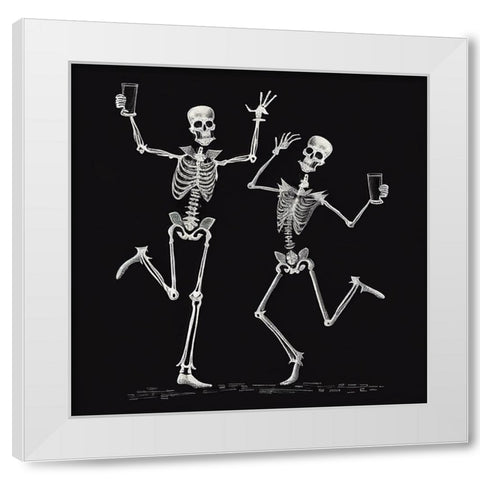 Skeleton IV White Modern Wood Framed Art Print by Sasha