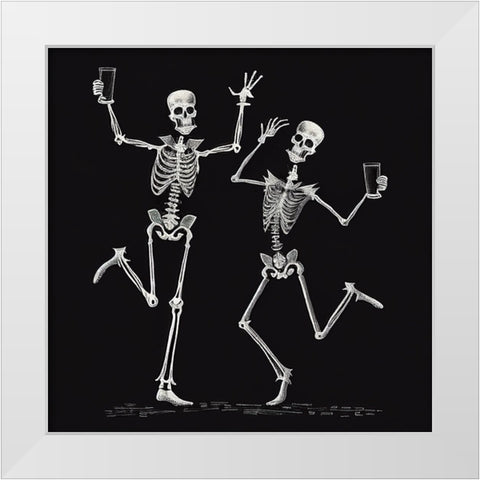 Skeleton IV White Modern Wood Framed Art Print by Sasha