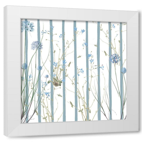 Summer Haze Pattern White Modern Wood Framed Art Print by Sasha