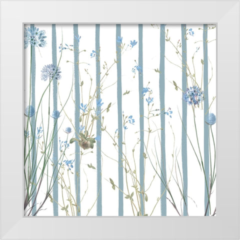 Summer Haze Pattern White Modern Wood Framed Art Print by Sasha