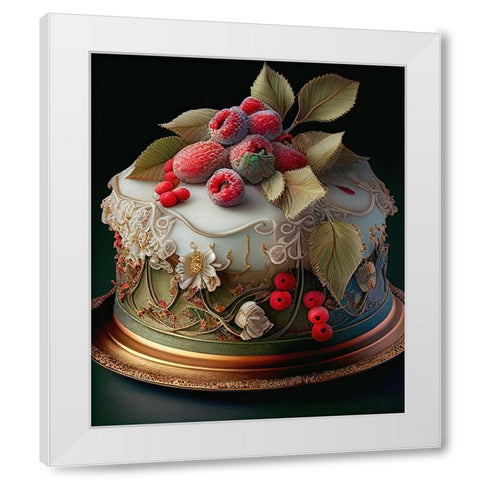 Delphines Bakery I White Modern Wood Framed Art Print by Sasha