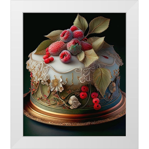 Delphines Bakery I White Modern Wood Framed Art Print by Sasha