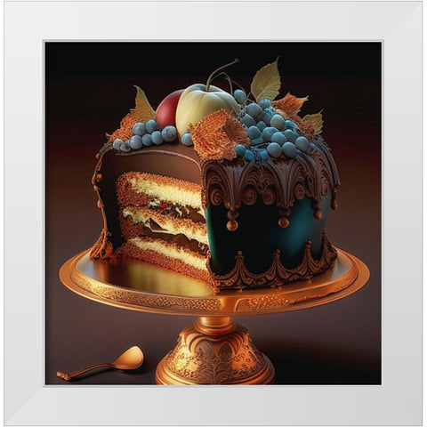 Delphines Bakery III White Modern Wood Framed Art Print by Sasha