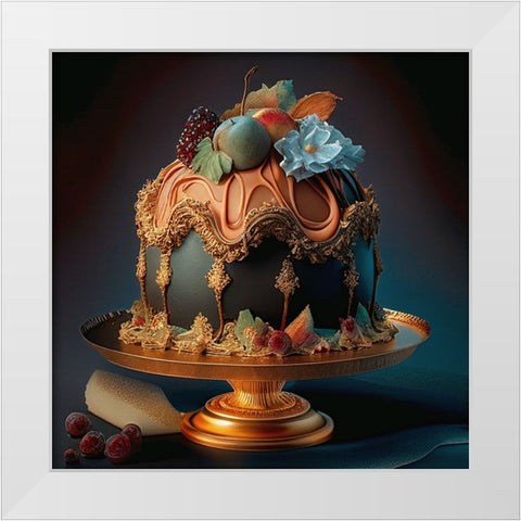 Delphines Bakery IV White Modern Wood Framed Art Print by Sasha