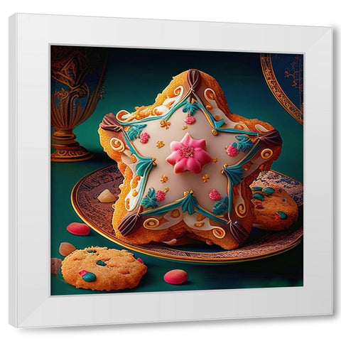 Delphines Bakery V White Modern Wood Framed Art Print by Sasha