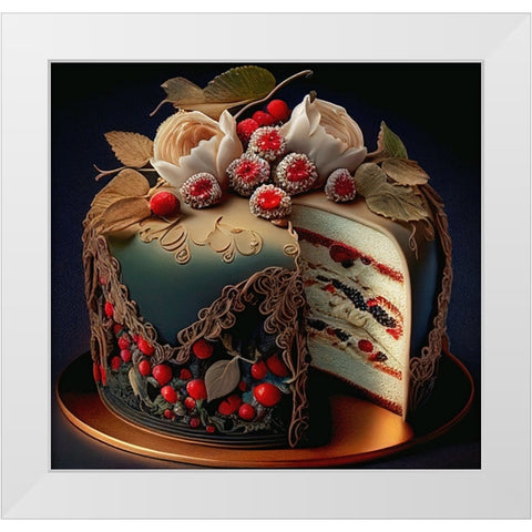 Delphines Bakery VI White Modern Wood Framed Art Print by Sasha