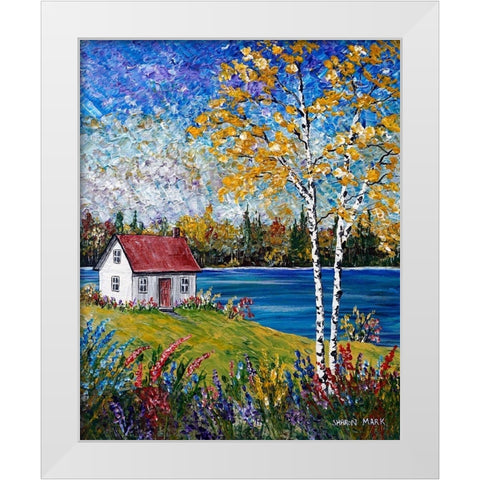 Dark Water White Modern Wood Framed Art Print by Mark, Sharon