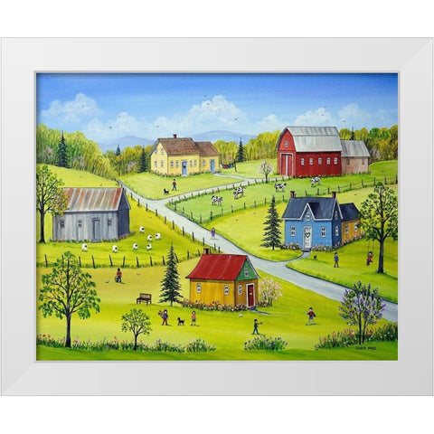 Life is Great! White Modern Wood Framed Art Print by Mark, Sharon